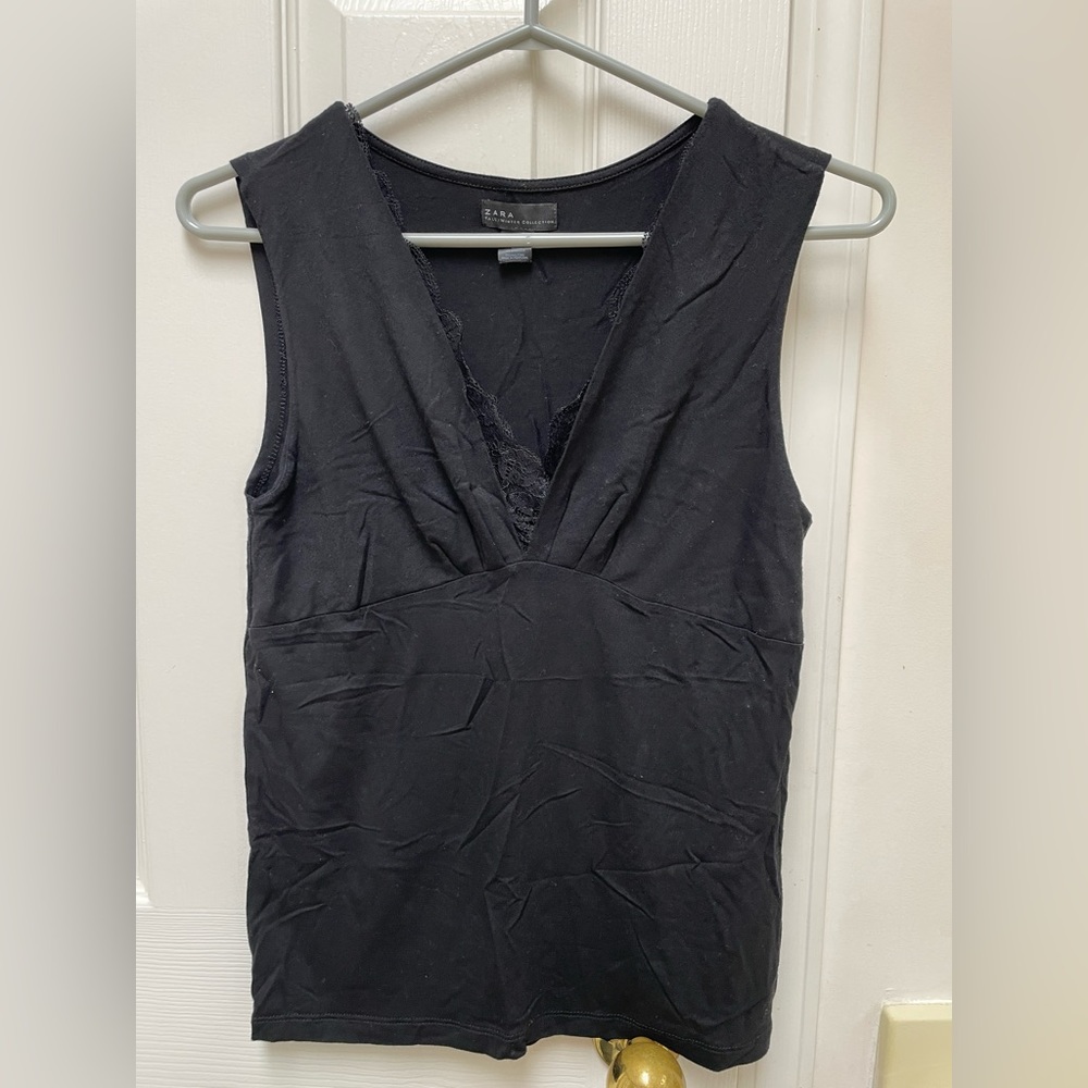 Zara Women’s Lace Trim Tank Top